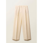 Pantalon De Costume Droit Lin Mélangé