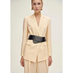 Pantalon De Costume Droit Lin Mélangé
