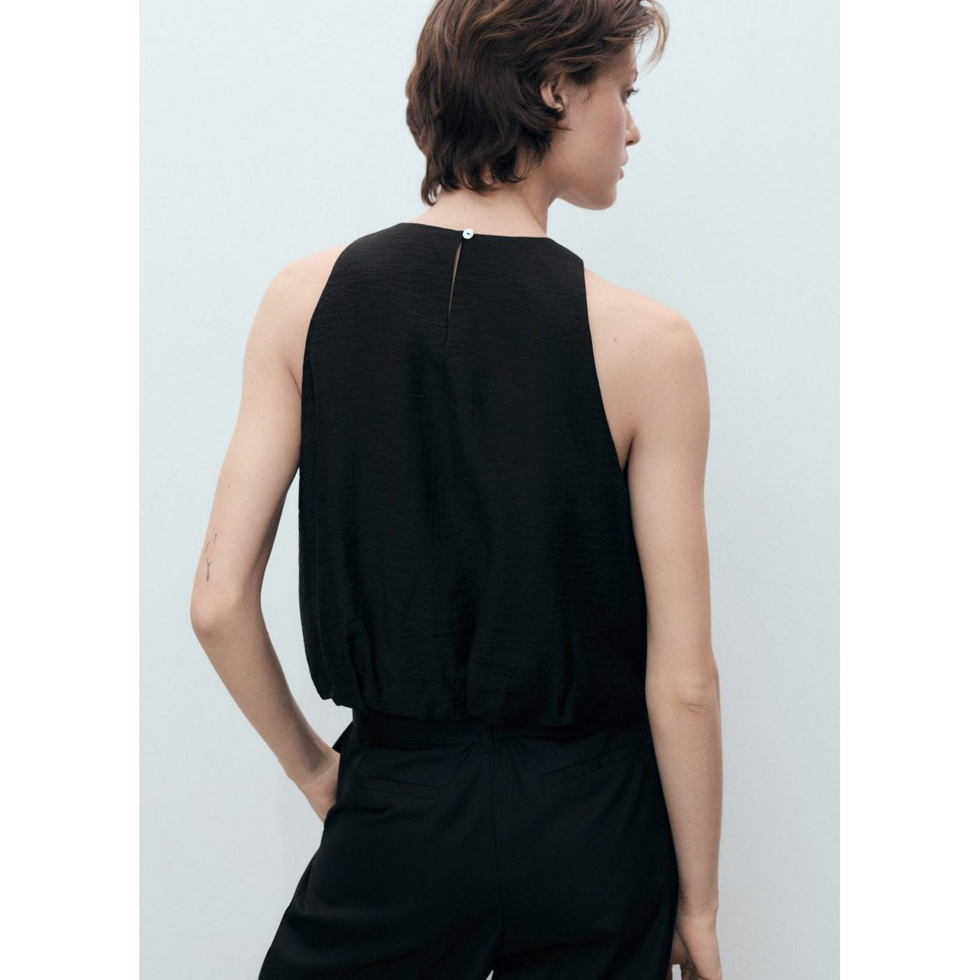Haut En Mélange De Lyocell Avec Ourlet Bouffant