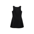 Robe Courte En Lin Mélangé À Plis