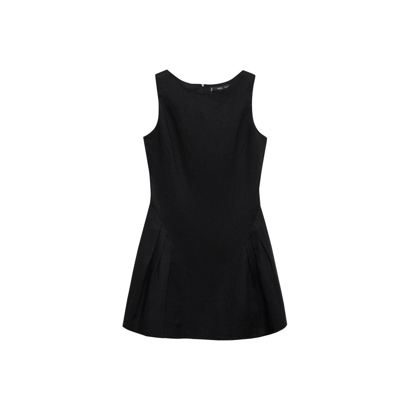 Robe Courte En Lin Mélangé À Plis