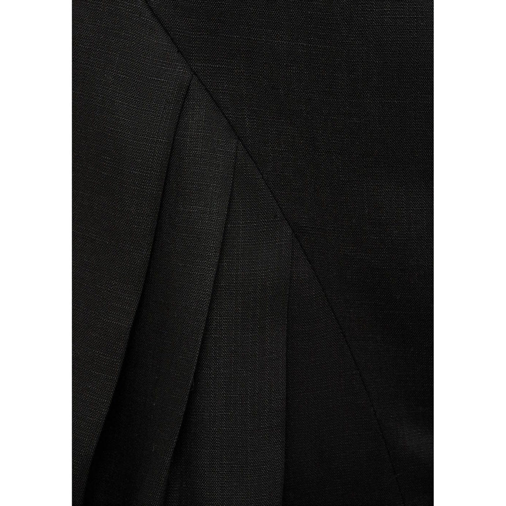 Robe Courte En Lin Mélangé À Plis