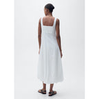 Robe Brodée À Ourlet Bouffant