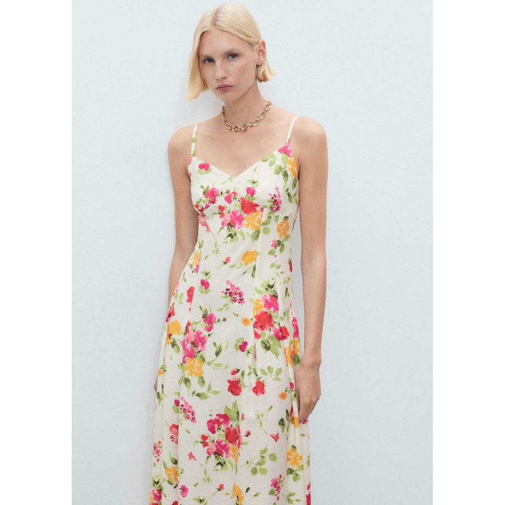 Robe Évasée Avec Imprimé À Fleurs