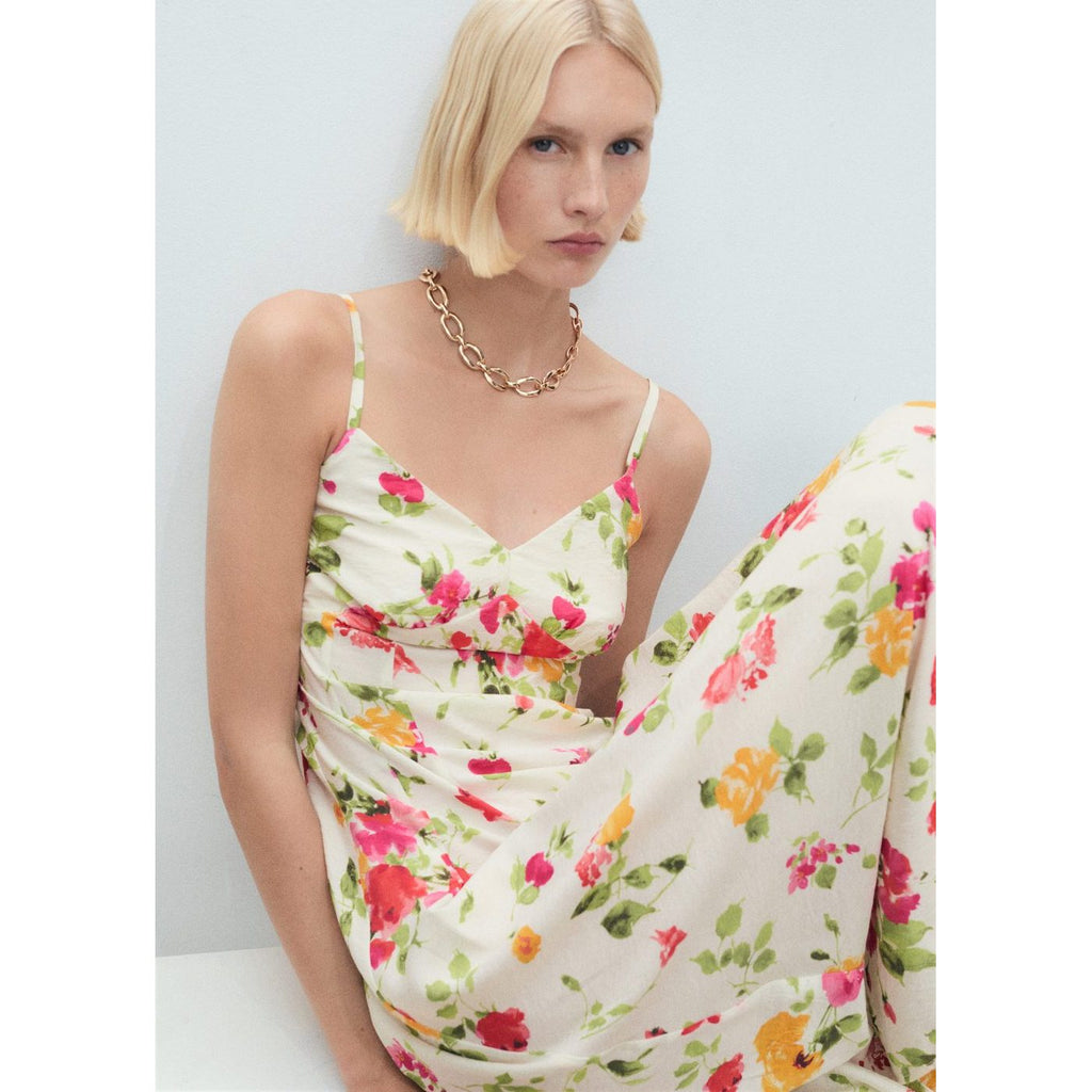 Robe Évasée Avec Imprimé À Fleurs