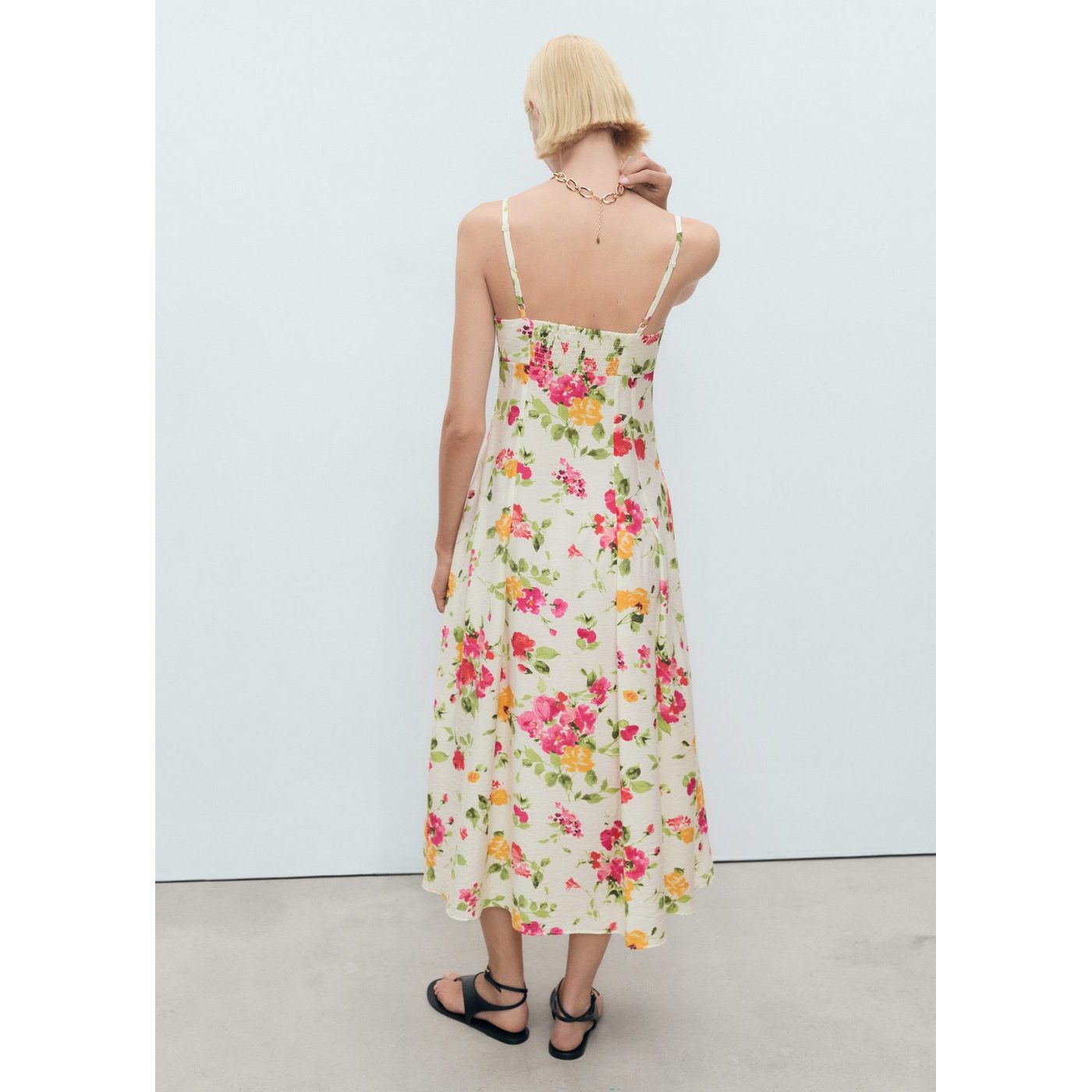 Robe Évasée Avec Imprimé À Fleurs