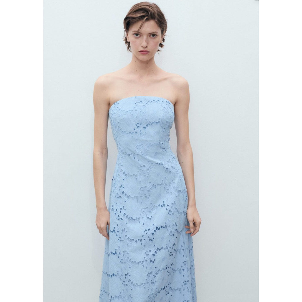 Robe Bustier À Broderie Anglaise