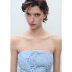 Robe Bustier À Broderie Anglaise