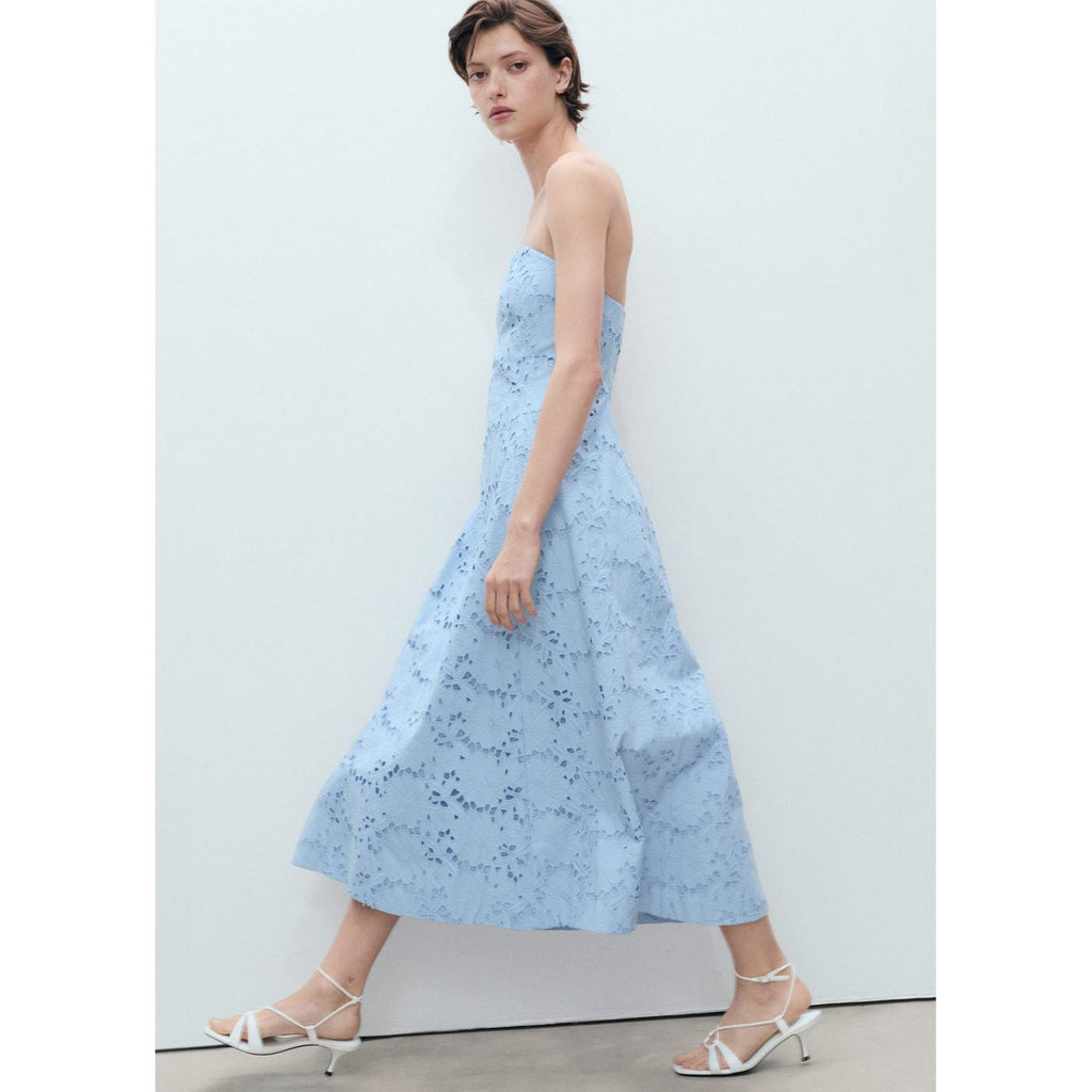 Robe Bustier À Broderie Anglaise
