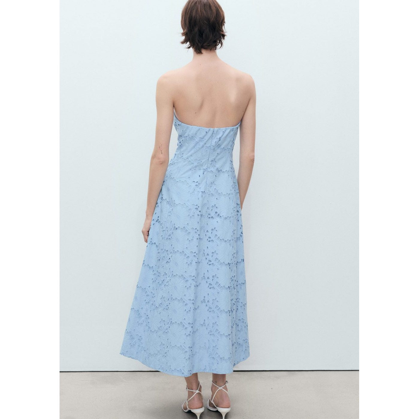 Robe Bustier À Broderie Anglaise