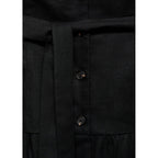 Robe Midi En Lin Avec Ceinture