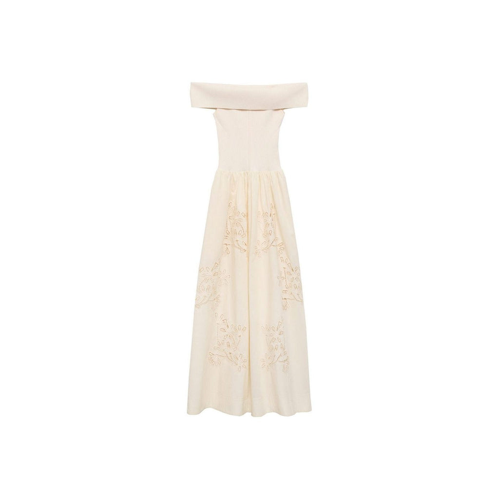 Robe Combinée Détails Brodés