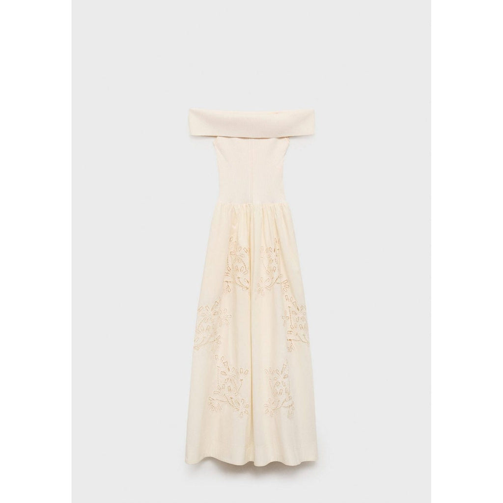 Robe Combinée Détails Brodés