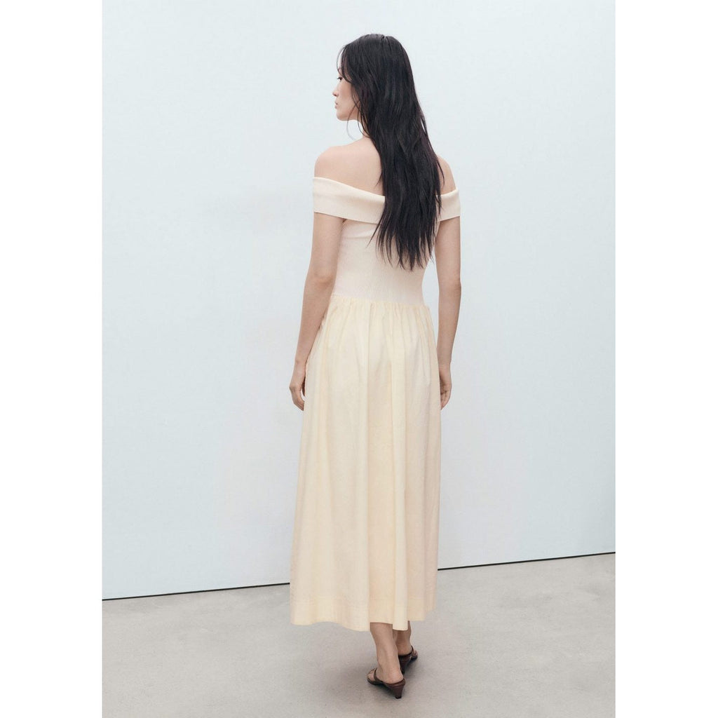 Robe Combinée Détails Brodés