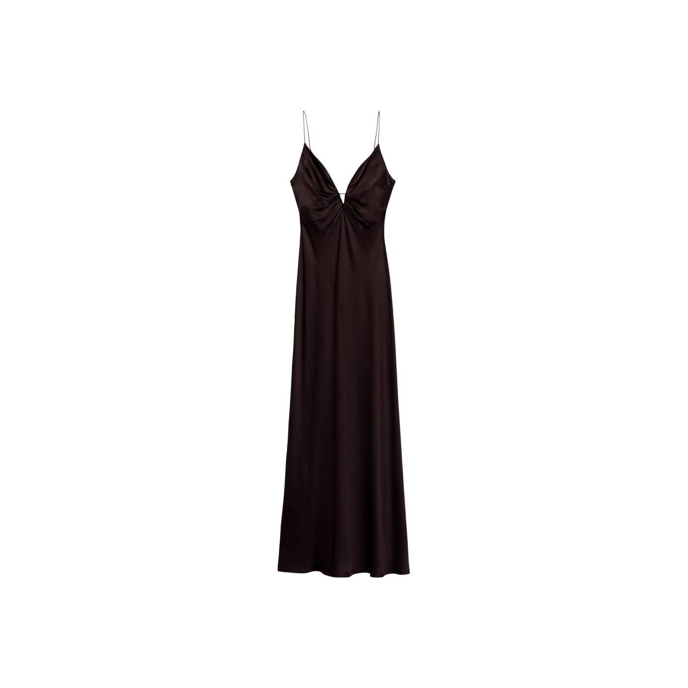 Robe Satinée Col V