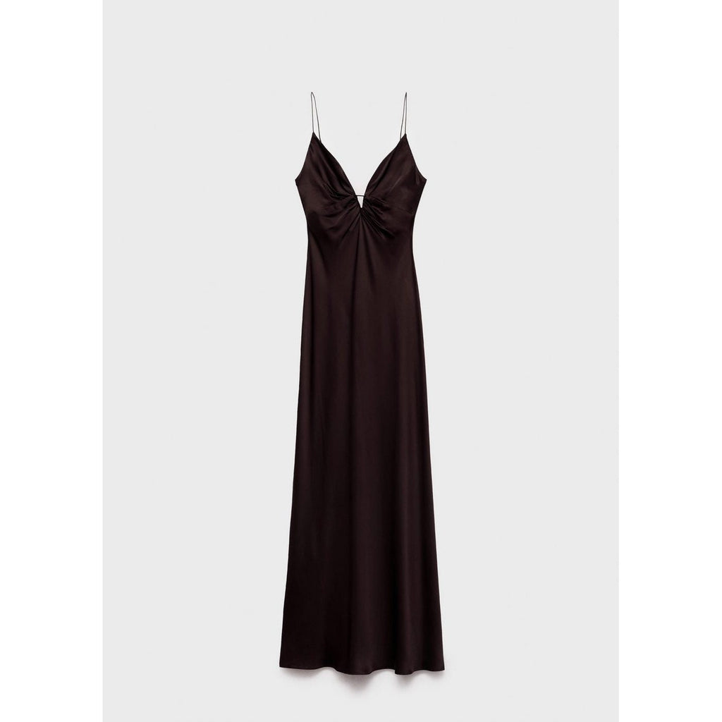 Robe Satinée Col V