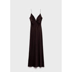 Robe Satinée Col V