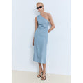 Robe Lyocell Asymétrique Drapée