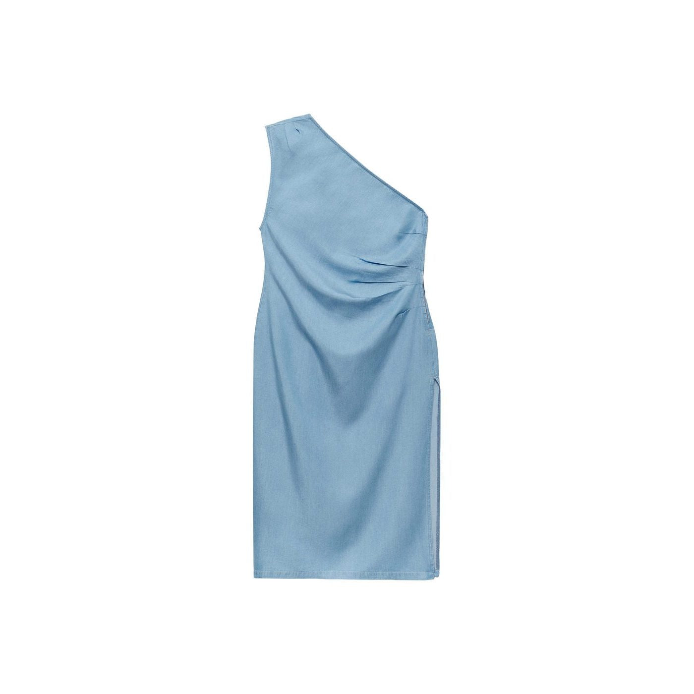 Robe Lyocell Asymétrique Drapée
