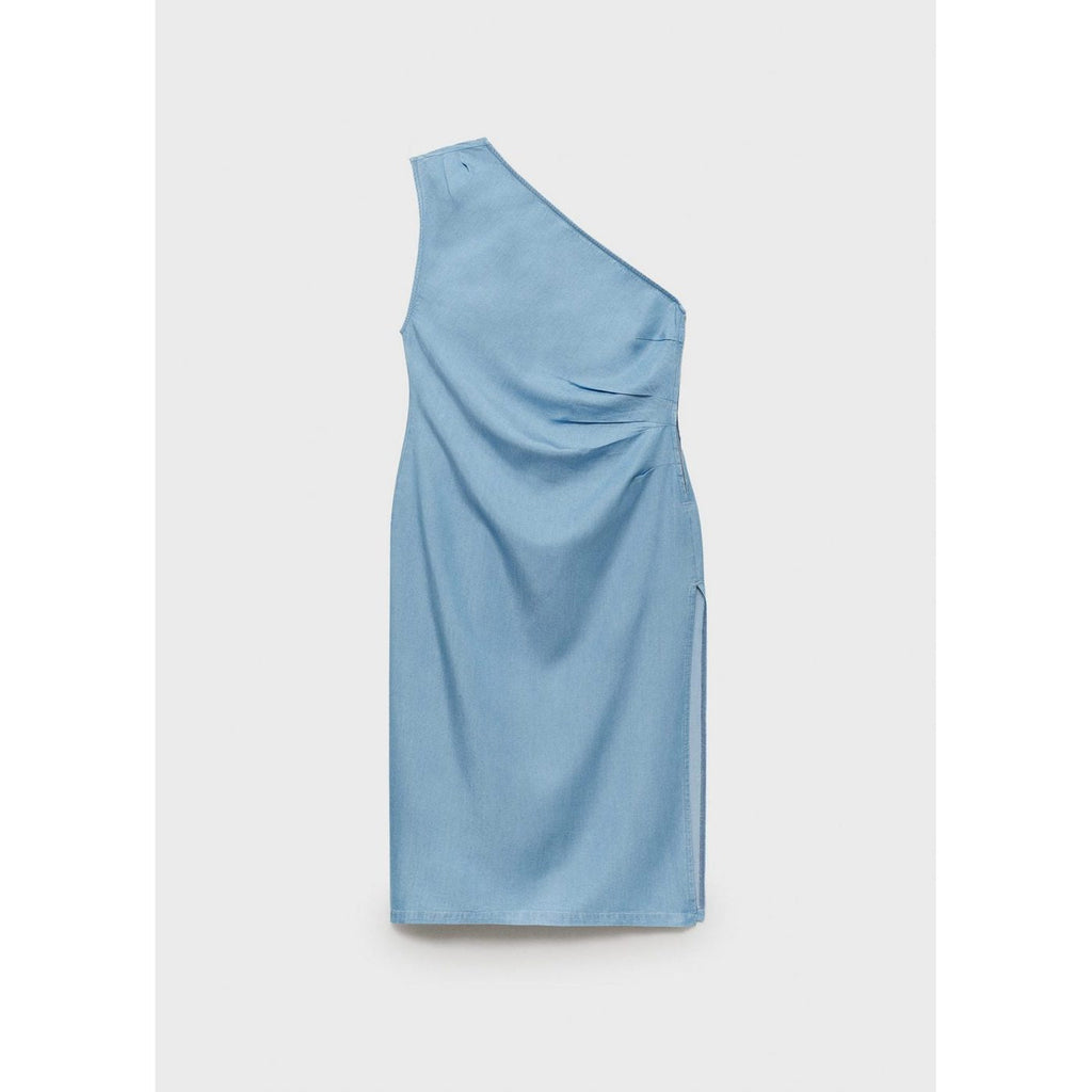 Robe Lyocell Asymétrique Drapée