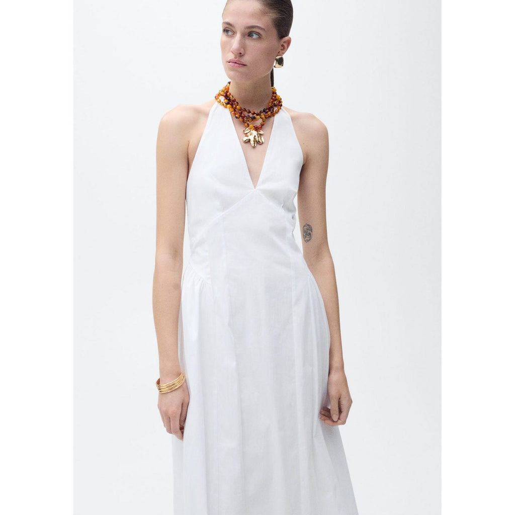 Robe Midi En Coton À Emmanchures Américaines