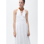 Robe Midi En Coton À Emmanchures Américaines