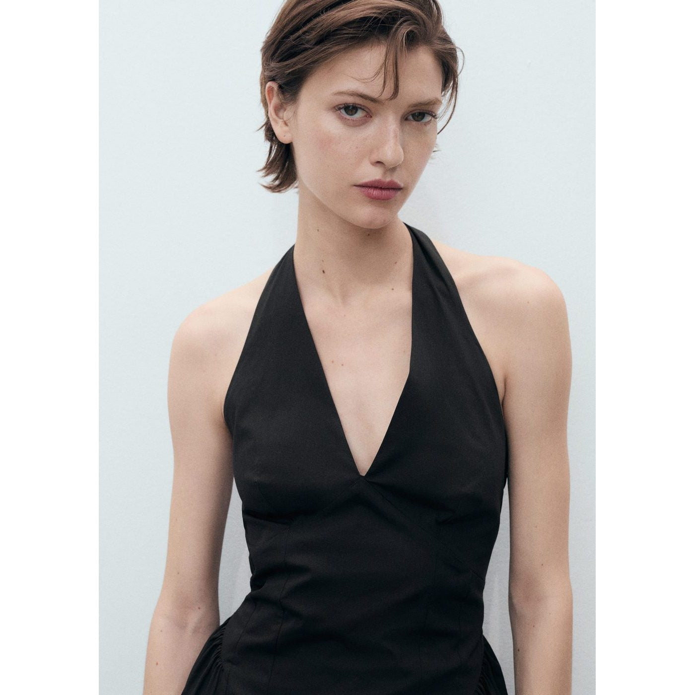 Robe Midi En Coton À Emmanchures Américaines