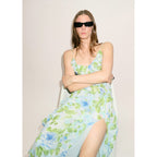 Robe À Fleurs Volantée