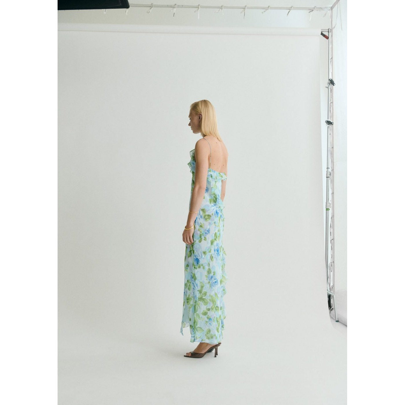 Robe À Fleurs Volantée