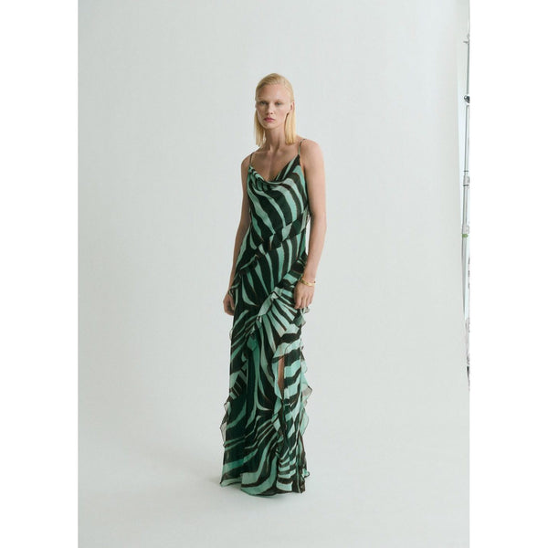 Robe À Volants Imprimé Zèbre