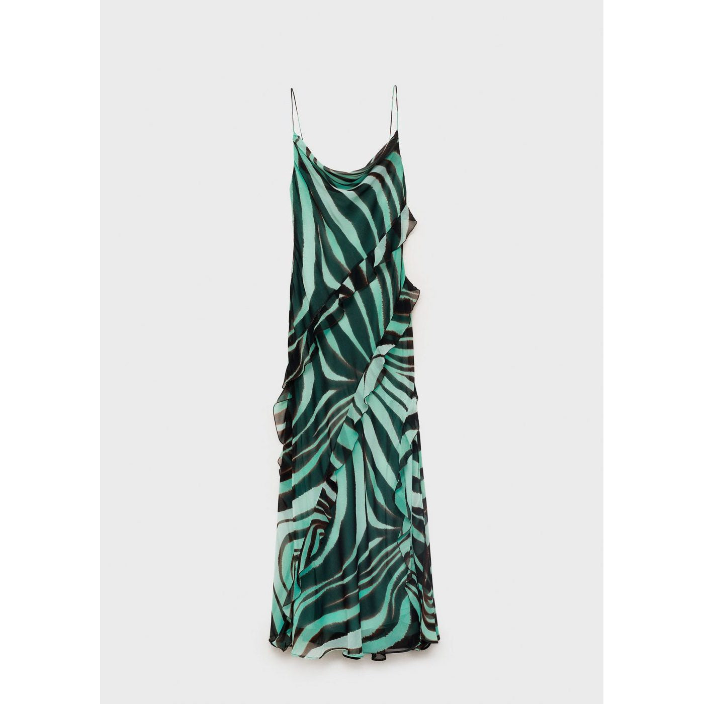 Robe À Volants Imprimé Zèbre