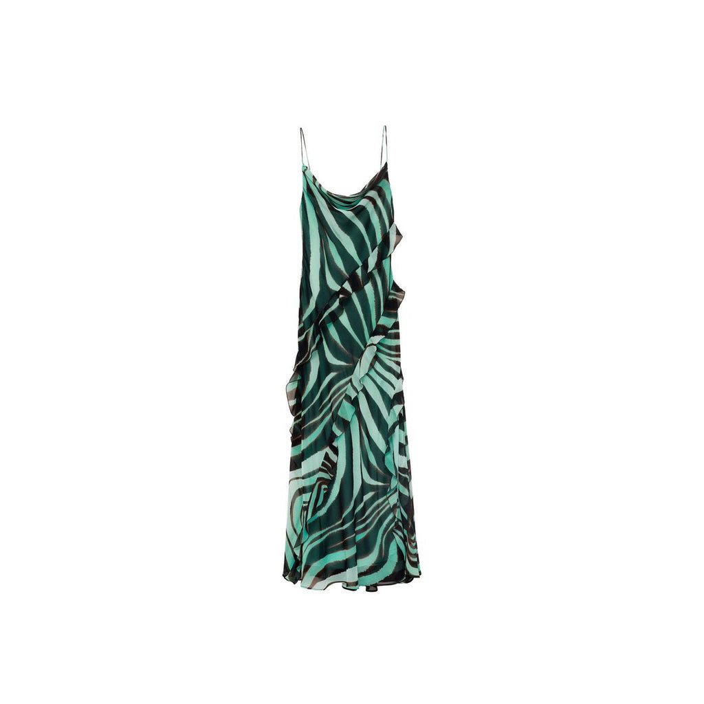 Robe À Volants Imprimé Zèbre