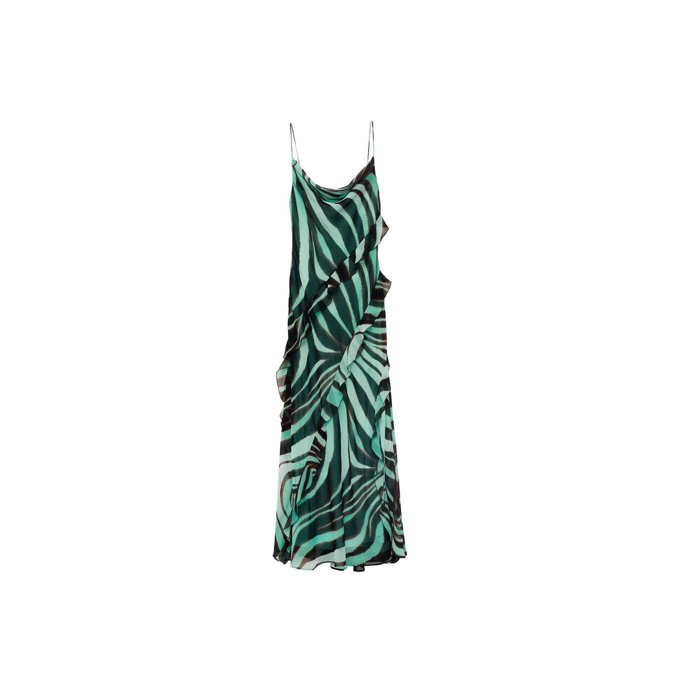Robe À Volants Imprimé Zèbre