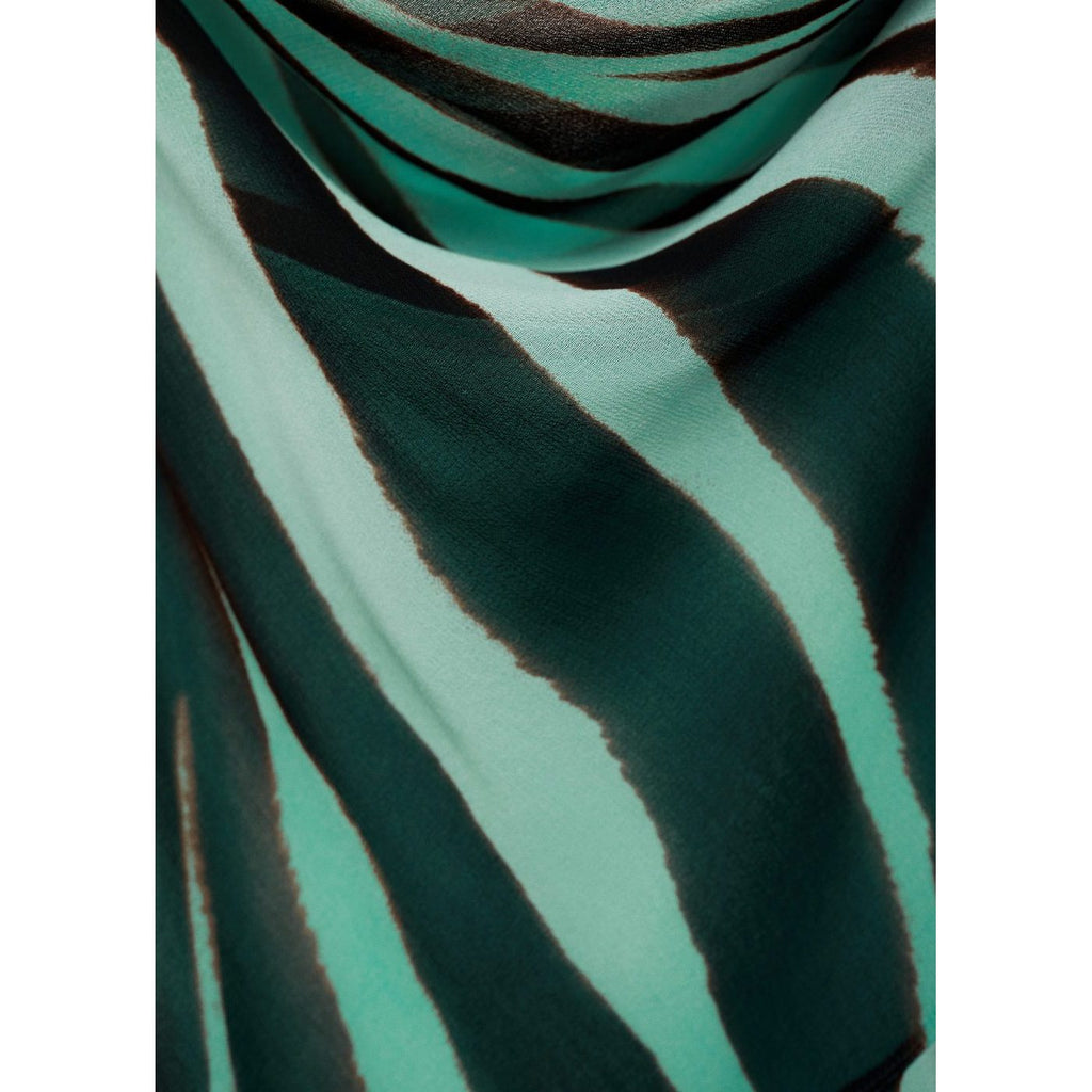 Robe À Volants Imprimé Zèbre