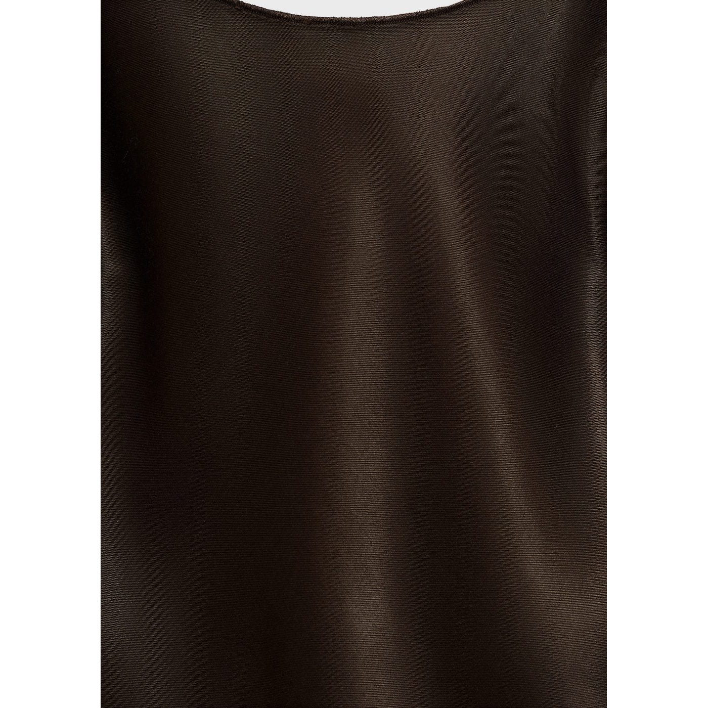 Robe Satinée Asymétrique À Franges