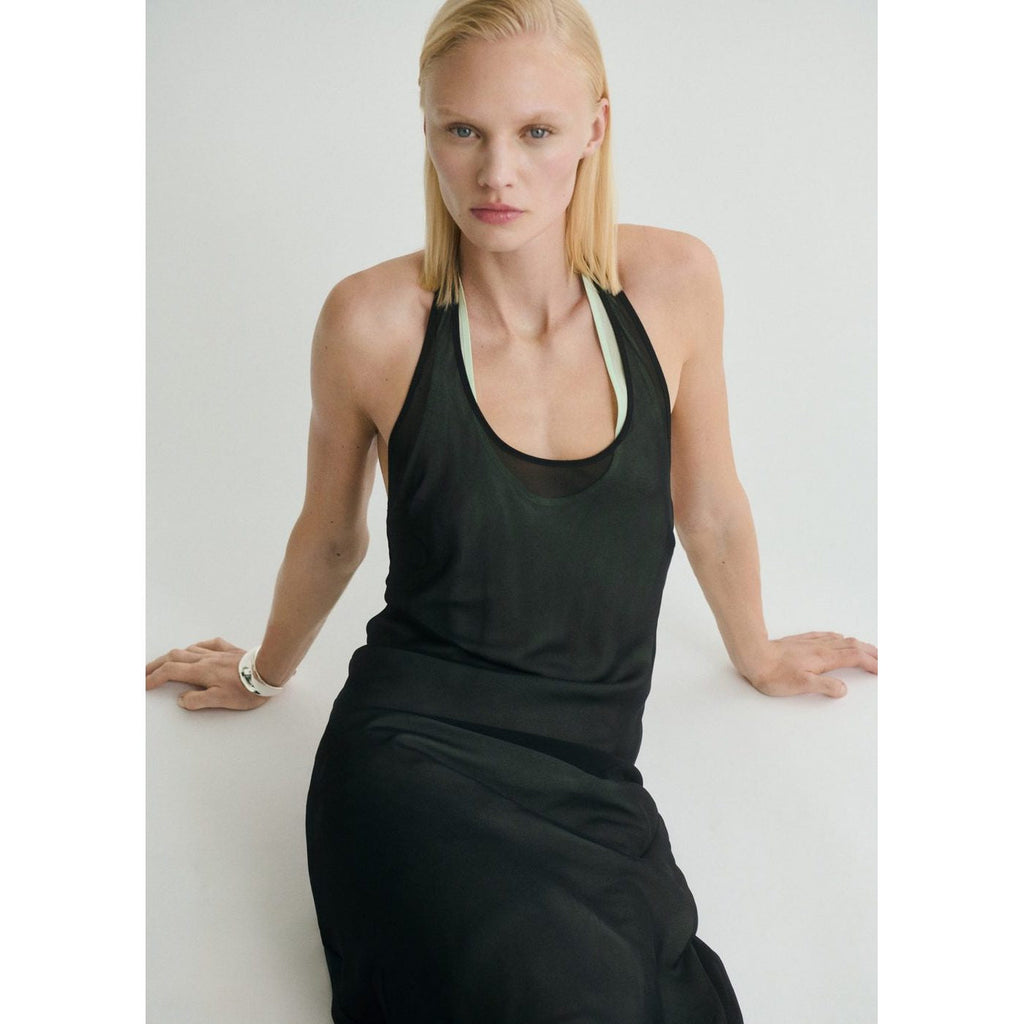 Robe Combinée Semi-Transparente