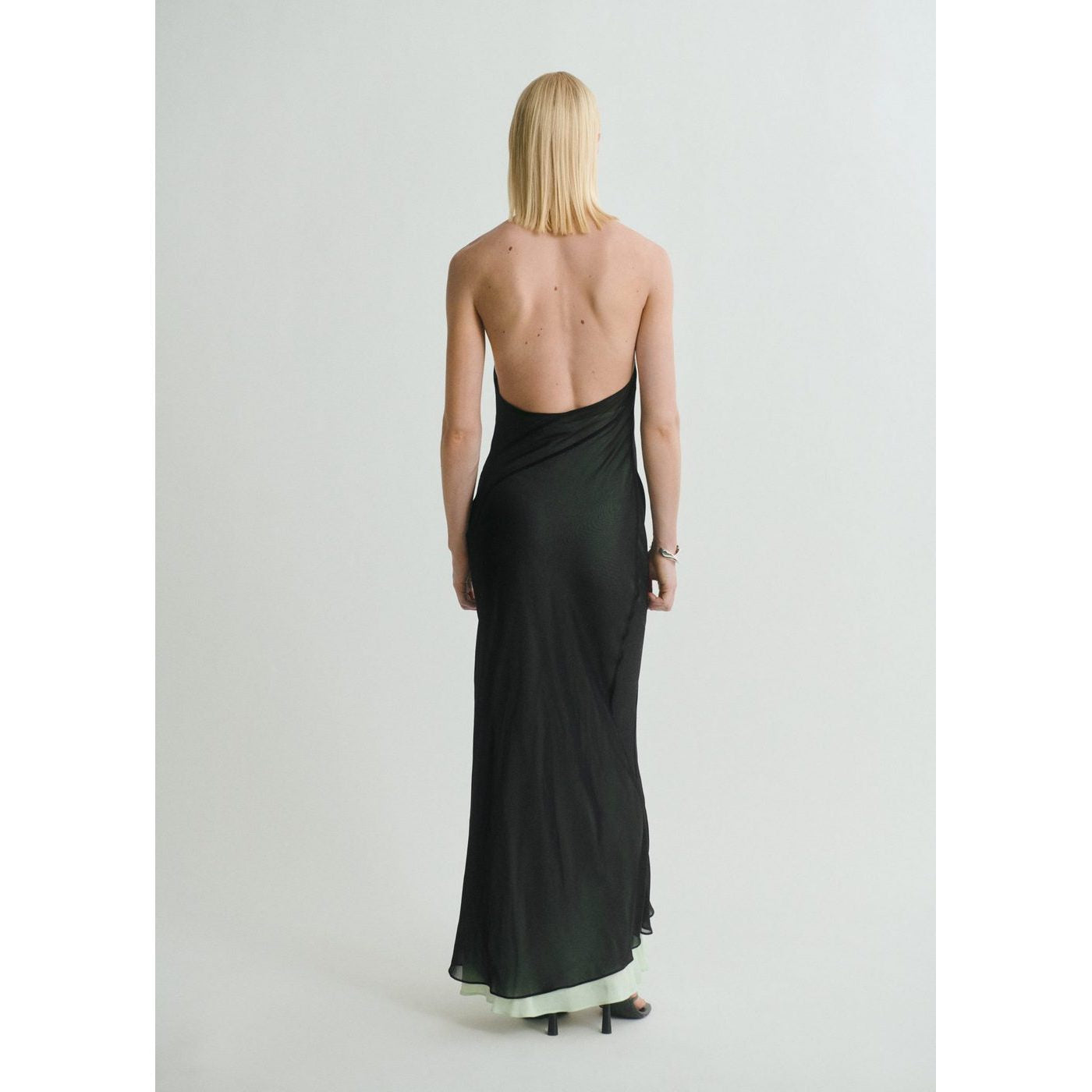 Robe Combinée Semi-Transparente