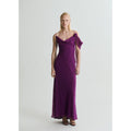 Robe Drapée Détail Fleur
