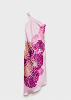 Robe Satinée Foulard À Imprimé Fleuri