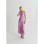 Robe Satinée Asymétrique
