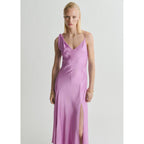 Robe Satinée Asymétrique