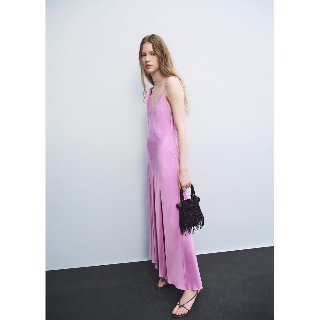 Robe Satinée Asymétrique
