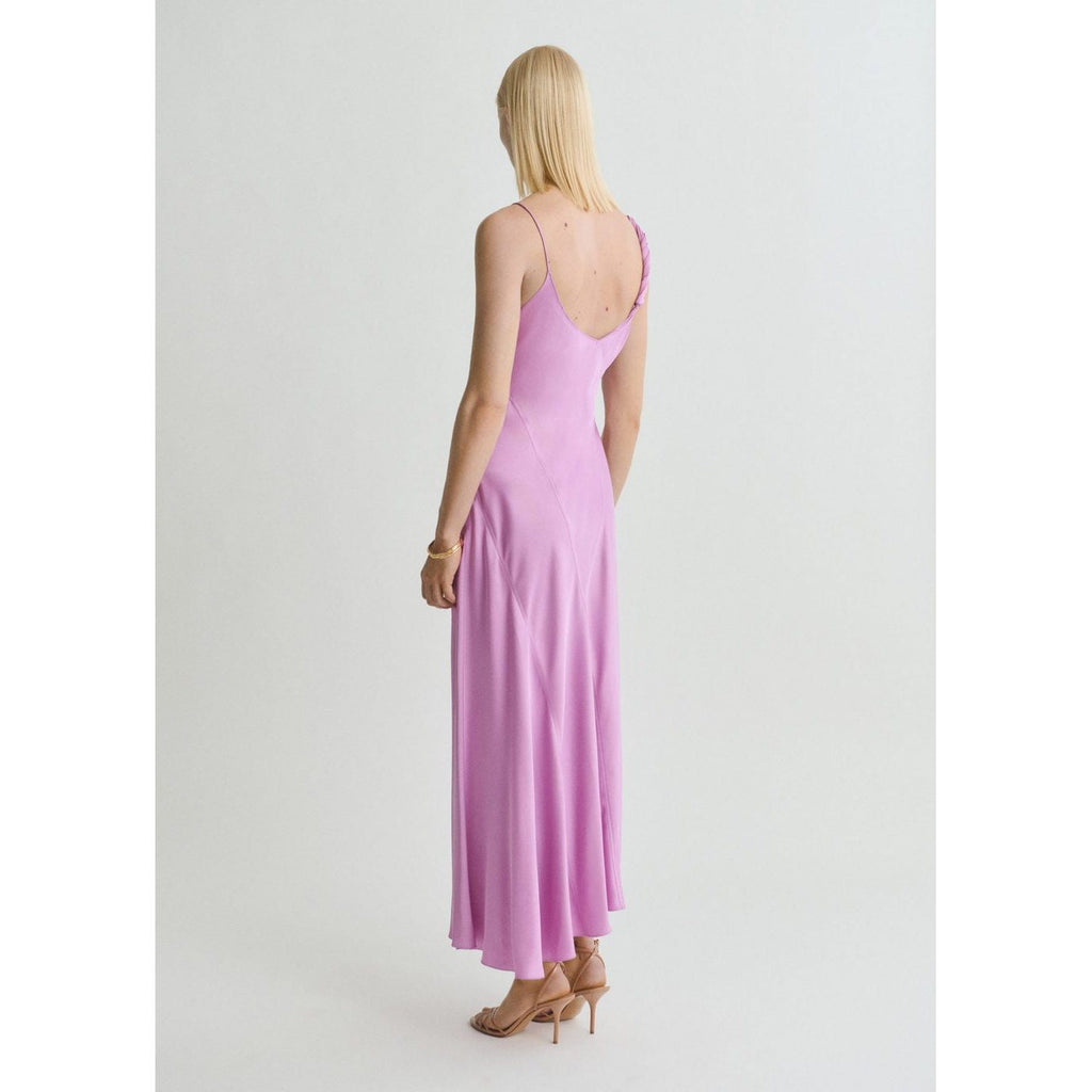 Robe Satinée Asymétrique