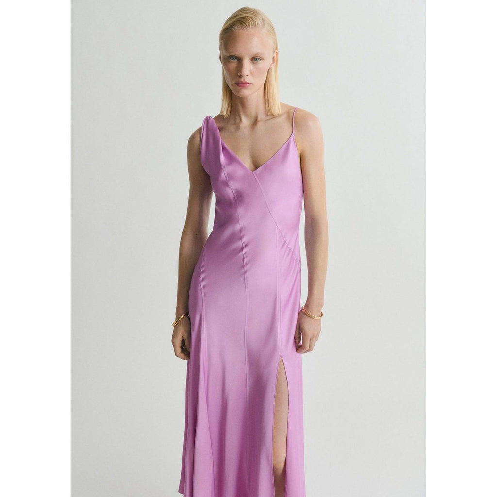 Robe Satinée Asymétrique