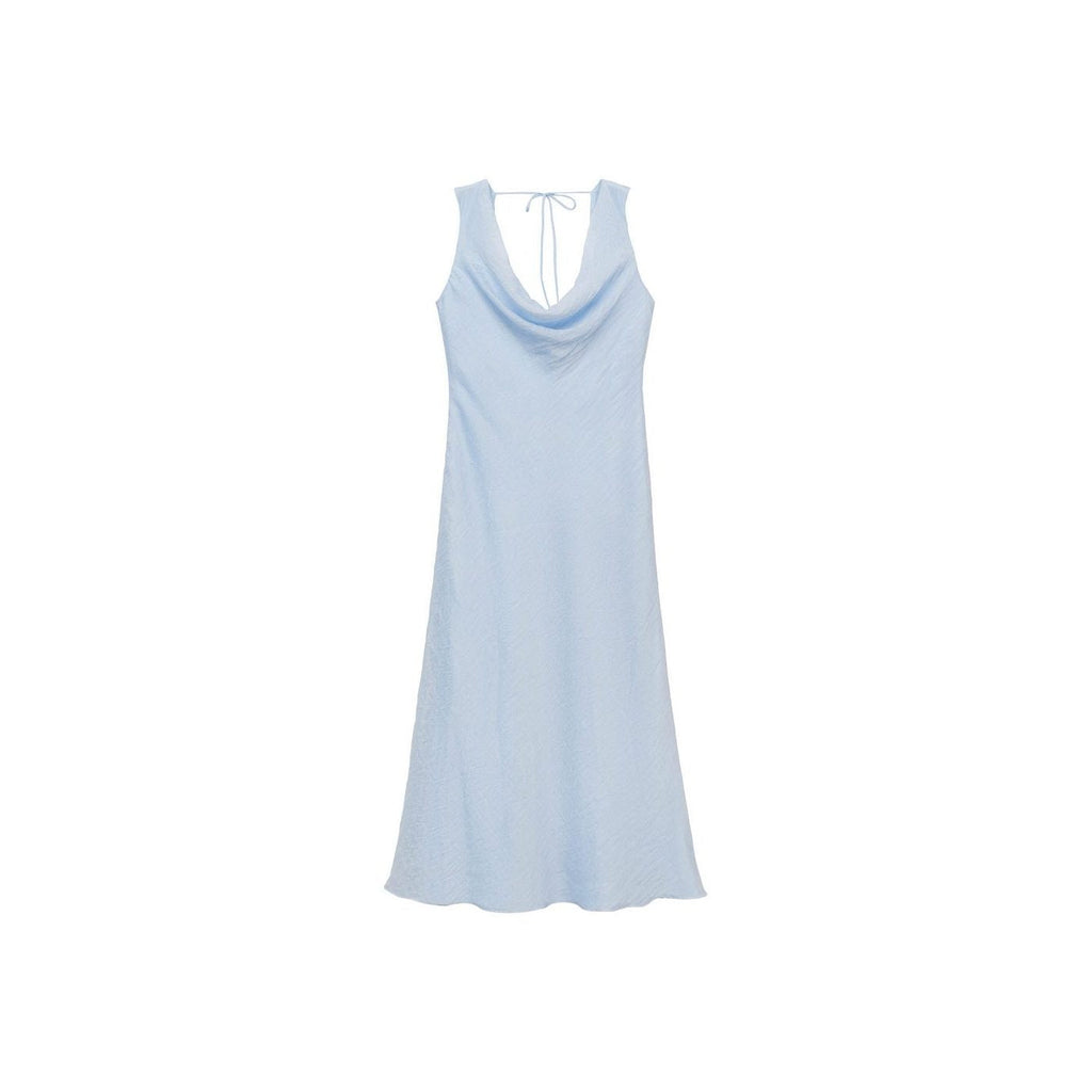 Robe Midi Encolure Drapée
