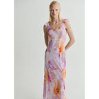 Robe À Fleurs Détail Volants