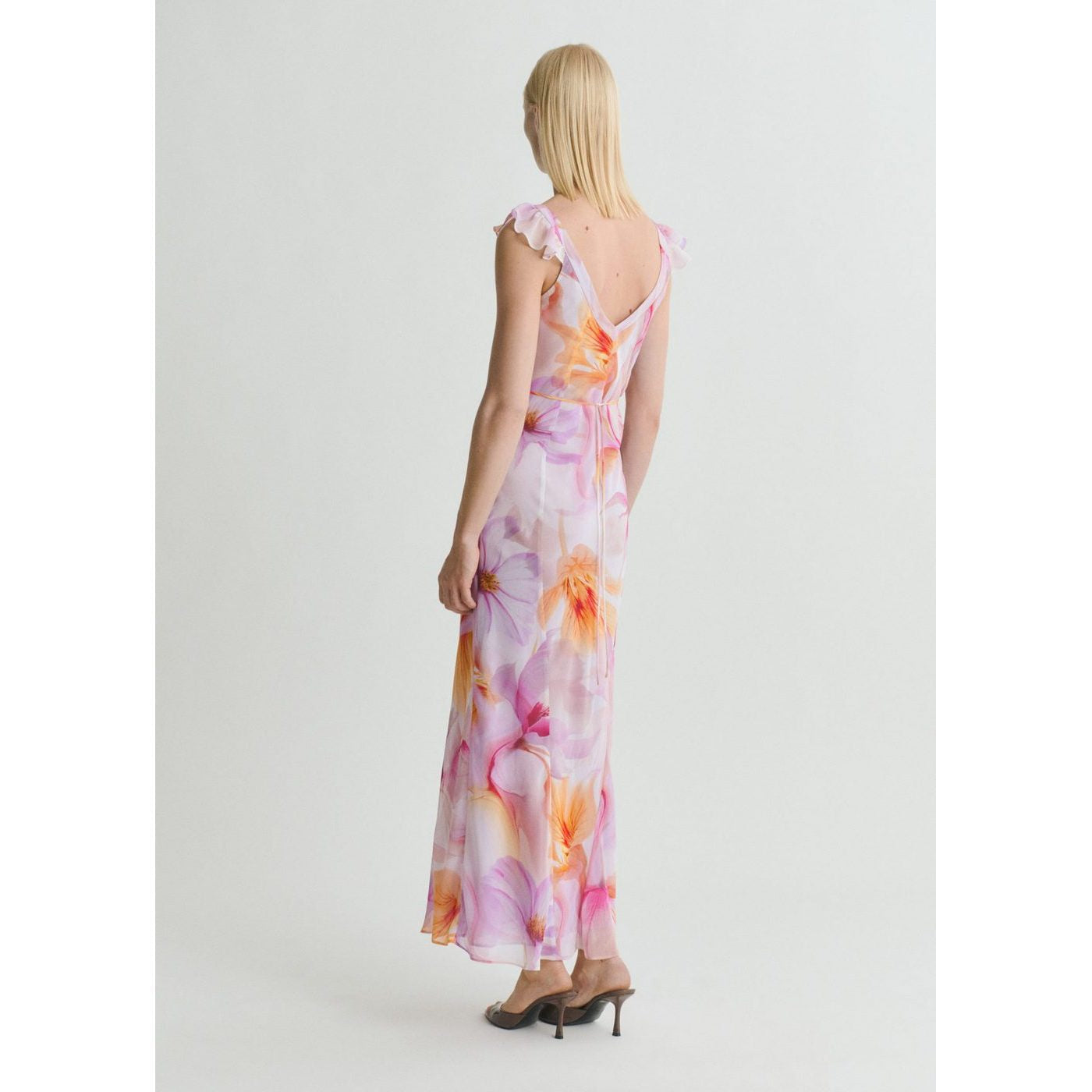 Robe À Fleurs Détail Volants