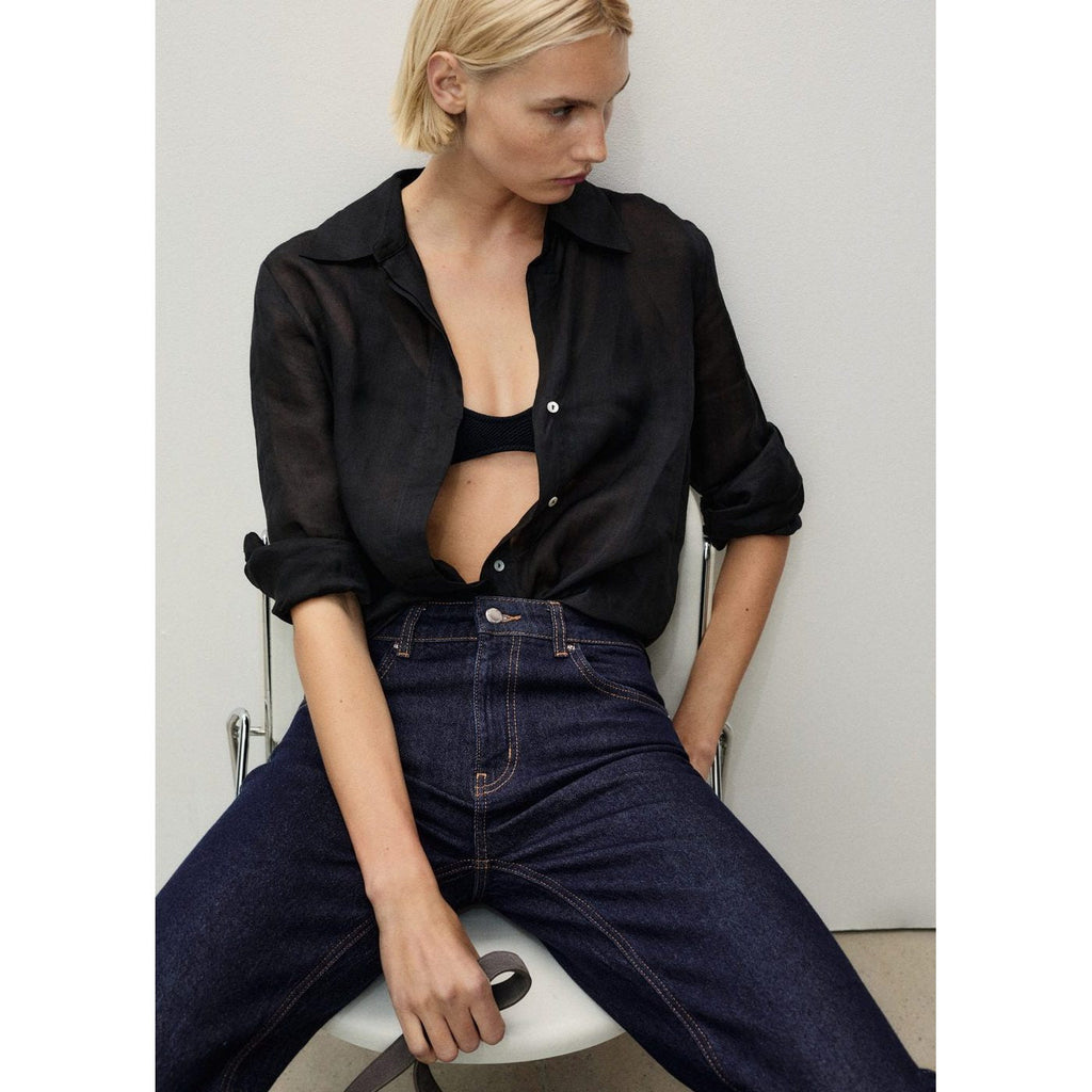 Jean Flare Fentes Rinse Wash