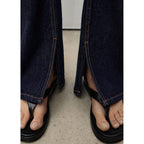 Jean Flare Fentes Rinse Wash