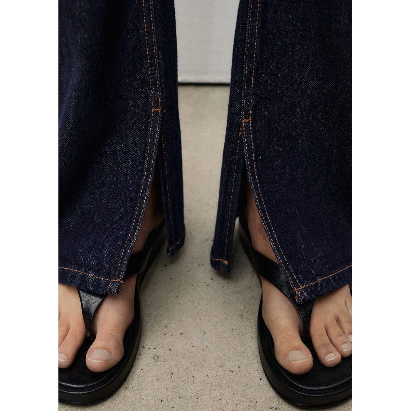 Jean Flare Fentes Rinse Wash